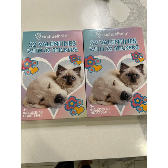 Studio 2/14 Valentines Cards Kids 2 packs of 32 New - Picture 2 of 5